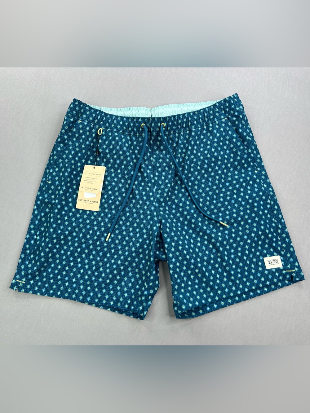 SCOTCH & SODA MENS VOLLEY LINED SWIM SHORTS - 4 WAY STRETCH WATER REPELLENT